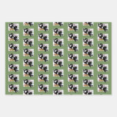 Feuille De Papier Cadeau Chat noir de l'artiste (Devant 3)