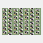 Feuille De Papier Cadeau Chat noir de l'artiste (Devant)