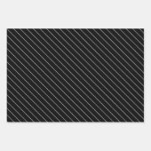 Feuille De Papier Cadeau Chat noir moderne et Motif Plante (Devant 2)