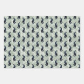 Feuille De Papier Cadeau Chat noir sans joint (Devant 2)