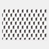 Feuille De Papier Cadeau Chat noir simple (Devant 3)