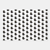 Feuille De Papier Cadeau Chat noir simple (Devant 2)