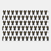 Feuille De Papier Cadeau Chat noir simple (Devant)
