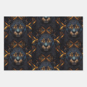 Feuille De Papier Cadeau Chat Panthère noire sauvage (Devant 3)