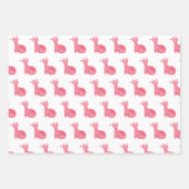 Feuille De Papier Cadeau Chat rose (Devant 3)