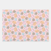 Feuille De Papier Cadeau Chat rose (Devant)