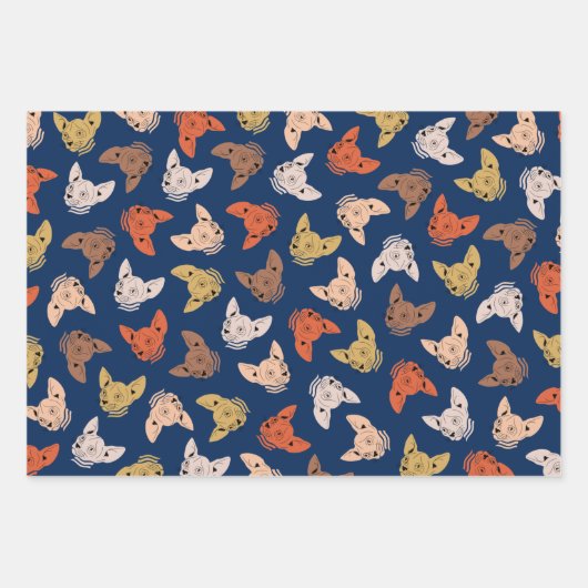 Feuille De Papier Cadeau Chat Sphynx coloré (Devant)