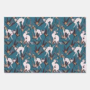 Feuille De Papier Cadeau chat sphynx drôle motif enfants