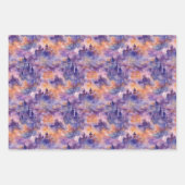 Feuille De Papier Cadeau Châteaux de Contes de Fées Violet (Devant)
