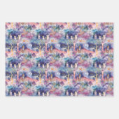 Feuille De Papier Cadeau Châteaux de Contes de Fées Violet (Devant 3)