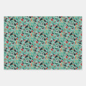 Feuille De Papier Cadeau Chats de Noël et Bas (Devant)