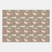 Feuille De Papier Cadeau Chats de Noël mignons (Devant 3)