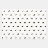 Feuille De Papier Cadeau Chats d'Halloween, Plaids et Fleurs (Devant)