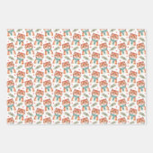 Feuille De Papier Cadeau Chats d'hiver en aquarelle de Noël (Devant 3)