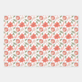 Feuille De Papier Cadeau Chats d'hiver en aquarelle de Noël (Devant 2)