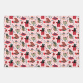 Feuille De Papier Cadeau Chats Drôle Dans Les Boîtes De Noël (Devant)