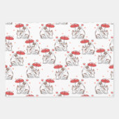 Feuille De Papier Cadeau Chats en train de jouer (Devant)