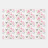 Feuille De Papier Cadeau Chats et Roses (Devant 2)