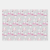 Feuille De Papier Cadeau Chats fins (Devant)