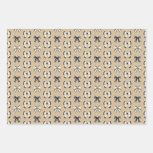 Feuille De Papier Cadeau Chats mignons et fantômes Halloween