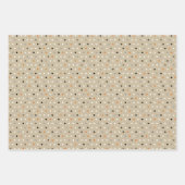 Feuille De Papier Cadeau Chats mignons tout dans une ligne Pointe Polka et (Devant 2)