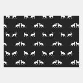 Feuille De Papier Cadeau Chats noirs et blancs (Devant 3)