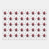 Feuille De Papier Cadeau Chats rétro Starburst atomique moderne milieu du s (Devant)