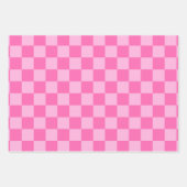 Feuille De Papier Cadeau Chaud Pink Checkerboard (Devant)