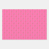 Feuille De Papier Cadeau Chaud rose funky Retro Berry Cherry et Checkers (Devant 2)