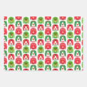 Feuille De Papier Cadeau Chauffage Xmas moche Ours polaire Snowman Rudolf R (Devant)