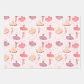 Feuille De Papier Cadeau Chaussures et coeurs de ballet (Devant 2)