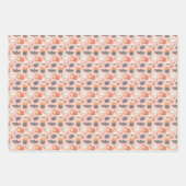 Feuille De Papier Cadeau Chauves-souris et araignées Halloween (Devant 2)