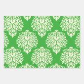 Feuille De Papier Cadeau Chaux clé Damas du chalet sud (Devant)