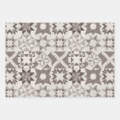 Feuille De Papier Cadeau Cheater Traditionnel Patchwork Stars Quilt Mixte (Devant 2)