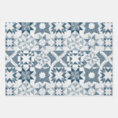Feuille De Papier Cadeau Cheater Traditionnel Patchwork Stars Quilt Mixte (Devant 3)