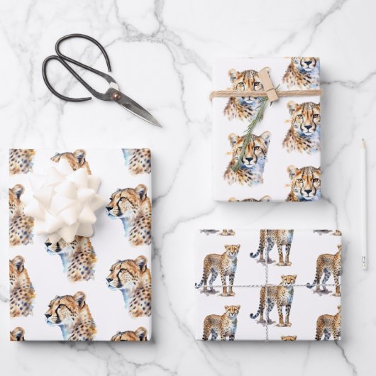 Feuille De Papier Cadeau Cheetah (Recto)