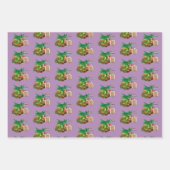 Feuille De Papier Cadeau Chef pâtissier Dragon Vert (Devant 3)