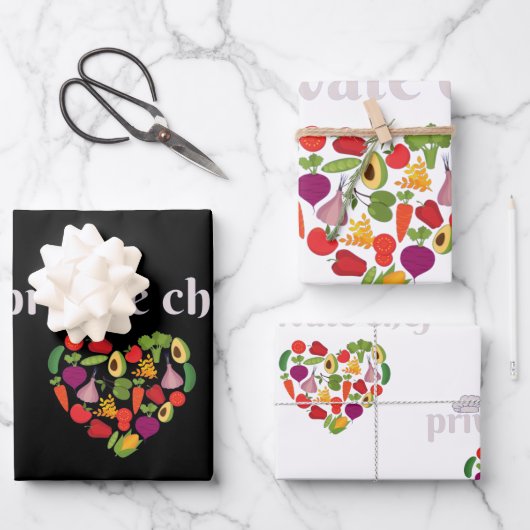 Feuille De Papier Cadeau Chef privé (Recto)