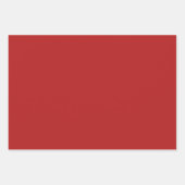 Feuille De Papier Cadeau Chefs simples Carnelian Cadmium Rouge Tons 3 (Devant 2)