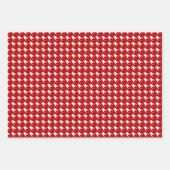 Feuille De Papier Cadeau Cheminée rouge et blanche (Devant 3)