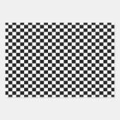 Feuille De Papier Cadeau Chèque noir et blanc classique   (Devant 2)