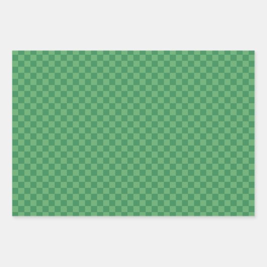 Feuille De Papier Cadeau Chèques fraises et Jacquard Noël Rose Vert (Devant 3)