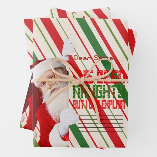 Feuille De Papier Cadeau Cher Père Noël, j'ai été une citation coquine (En situation)