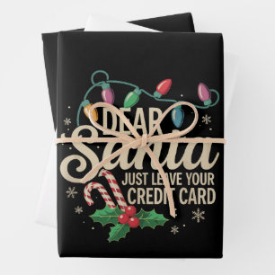 Feuille De Papier Cadeau Cher Père Noël Laissez Juste Votre Carte De Crédit