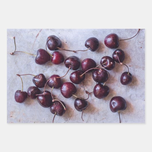 Feuille De Papier Cadeau Cherries (Devant)