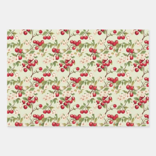 Feuille De Papier Cadeau Cherry (Devant 3)