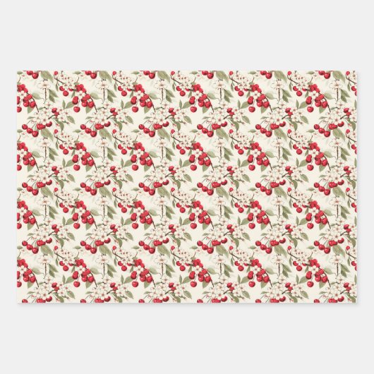 Feuille De Papier Cadeau Cherry (Devant 2)