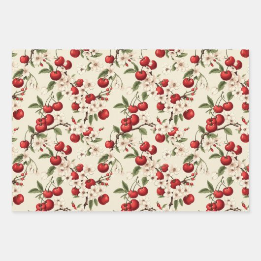 Feuille De Papier Cadeau Cherry (Devant)