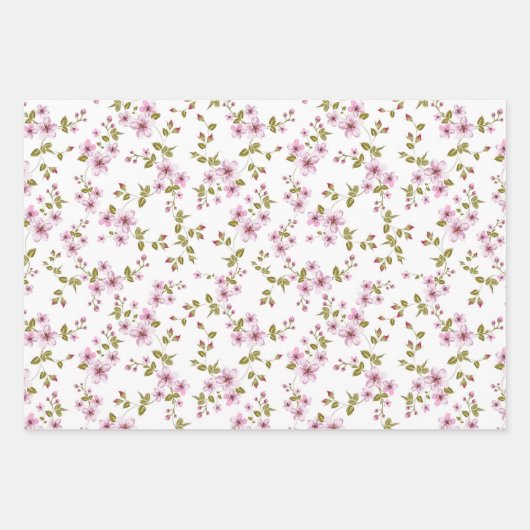 Feuille De Papier Cadeau Cherry blossom seamless pattern (Devant 3)