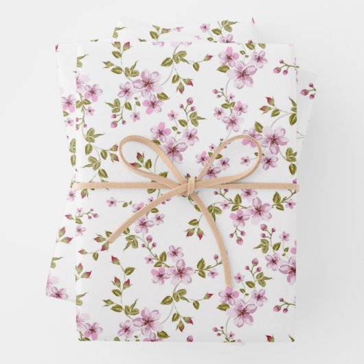 Feuille De Papier Cadeau Cherry blossom seamless pattern (En situation)